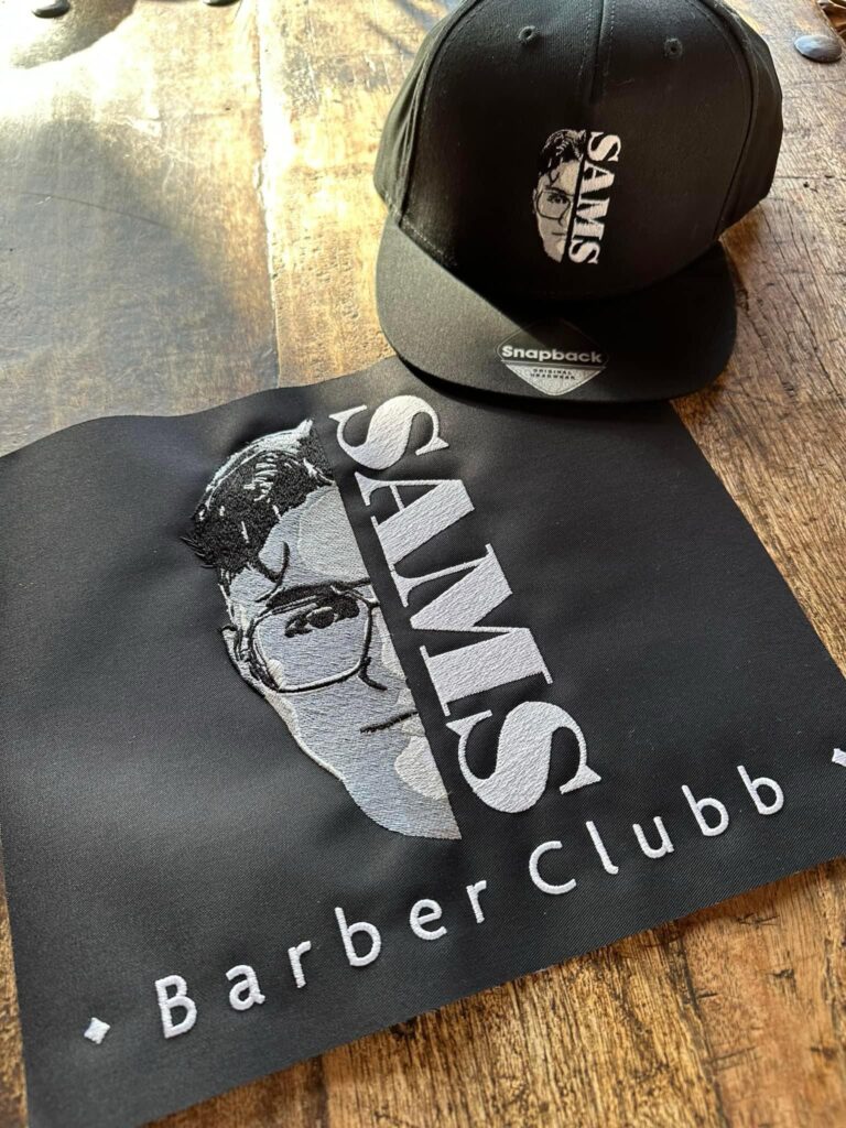 Sams Barber Clubb borduring